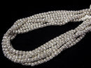 Karen Silver Decoration Rondelle 5x5x4mm Oxidized Silver 1/8 or 1strand beads (aprx.15inch/38cm)