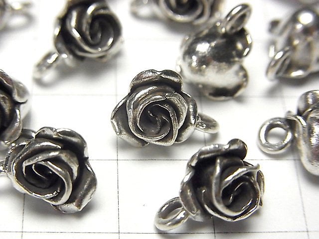 Karen Silver Rose Charm 1pc