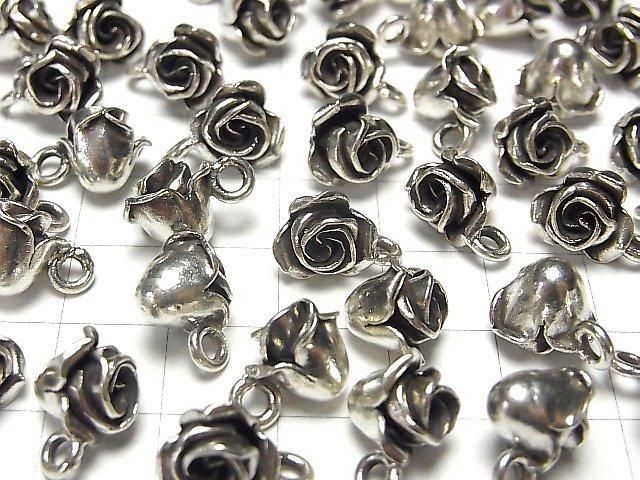 Karen Silver Rose Charm (1pc)
