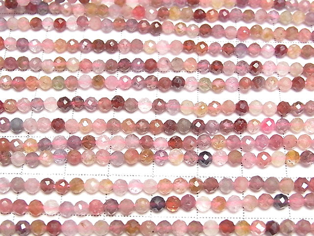[Video] High Quality! Multicolor Spinal AAA Faceted Round 3mm half or 1strand beads (aprx.15inch / 38cm)