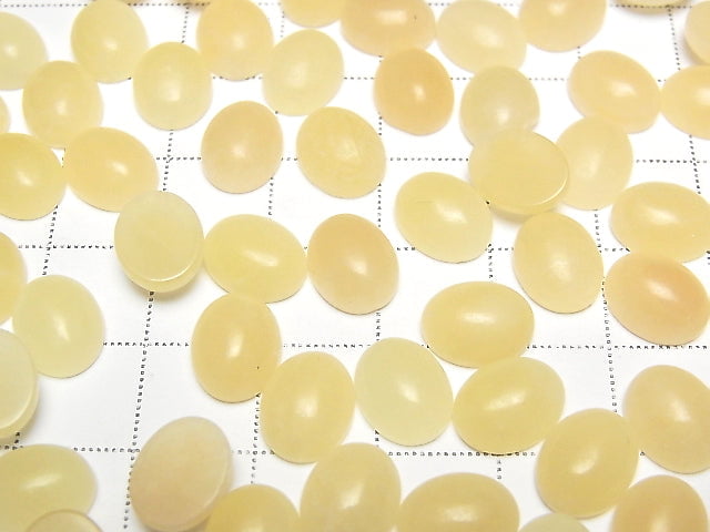 Yellow Calcite Oval Cabochon 10x8mm 5pcs