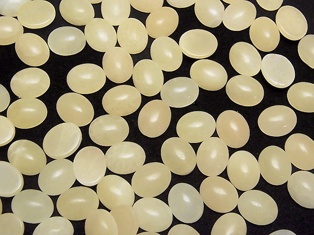 Yellow Calcite Oval Cabochon 10x8mm 5pcs