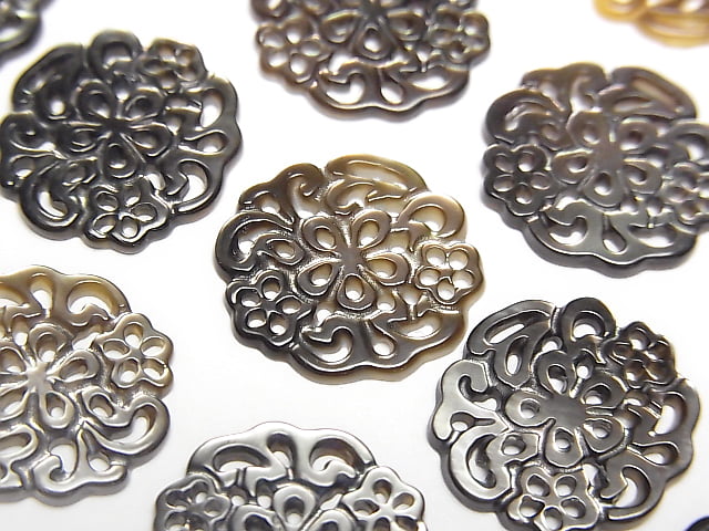[Video] High Quality Black Shell Watermark Coin 14x14x1.5mm 1pc