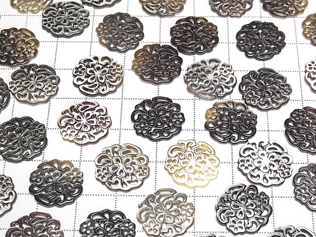 [Video] High Quality Black Shell Watermark Coin 14x14x1.5mm 1pc