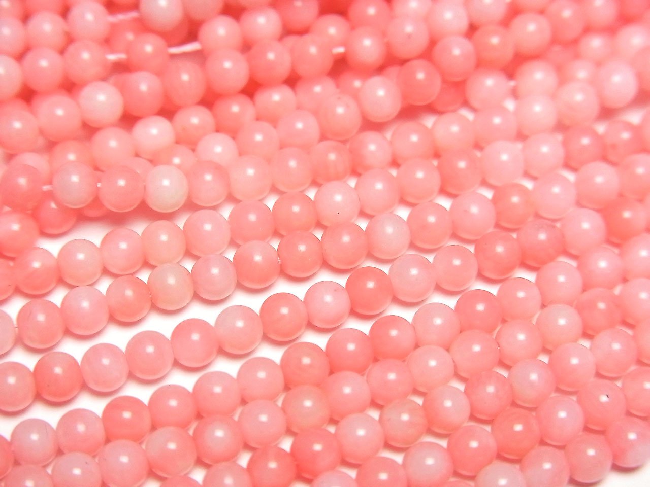 Pink Coral (Dyed) Round 3mm 1strand beads (approx. 15 inches/37 cm)