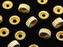 [K14 Yellow Gold]Line Carved Rondelle  [3x1.5mm][4x2mm][5x2mm]1pc