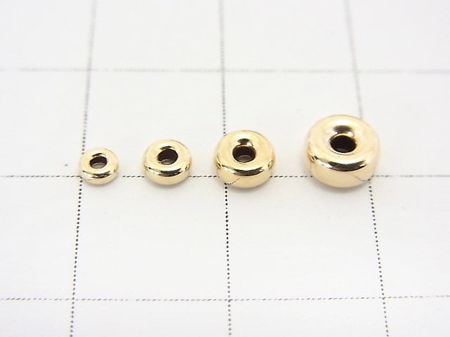 [K14 Yellow Gold]Roundel  [2.5x1mm][3x1.5mm][4x2mm][5x2.5mm]1pc