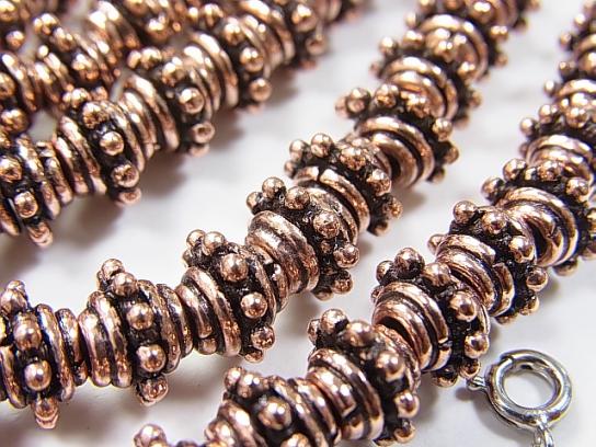 1strand $11.79! Copper  Roundel 9x9x6mm Oxidized Finish  1strand beads (aprx.7inch/18cm)