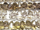 [Video]High Quality! Smoky Quartz AAA Faceted Nugget [Medium color] half or 1strand beads (aprx.15inch/38cm)