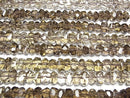 [Video]High Quality! Smoky Quartz AAA Faceted Nugget [Medium color] half or 1strand beads (aprx.15inch/38cm)