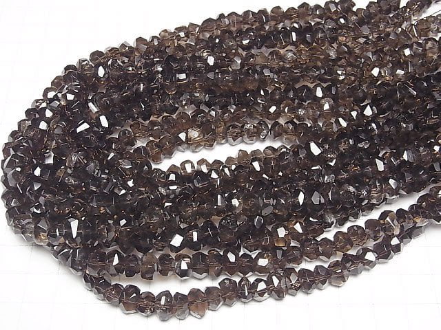 [Video]High Quality! Smoky Quartz AAA Faceted Nugget half or 1strand beads (aprx.15inch/38cm)