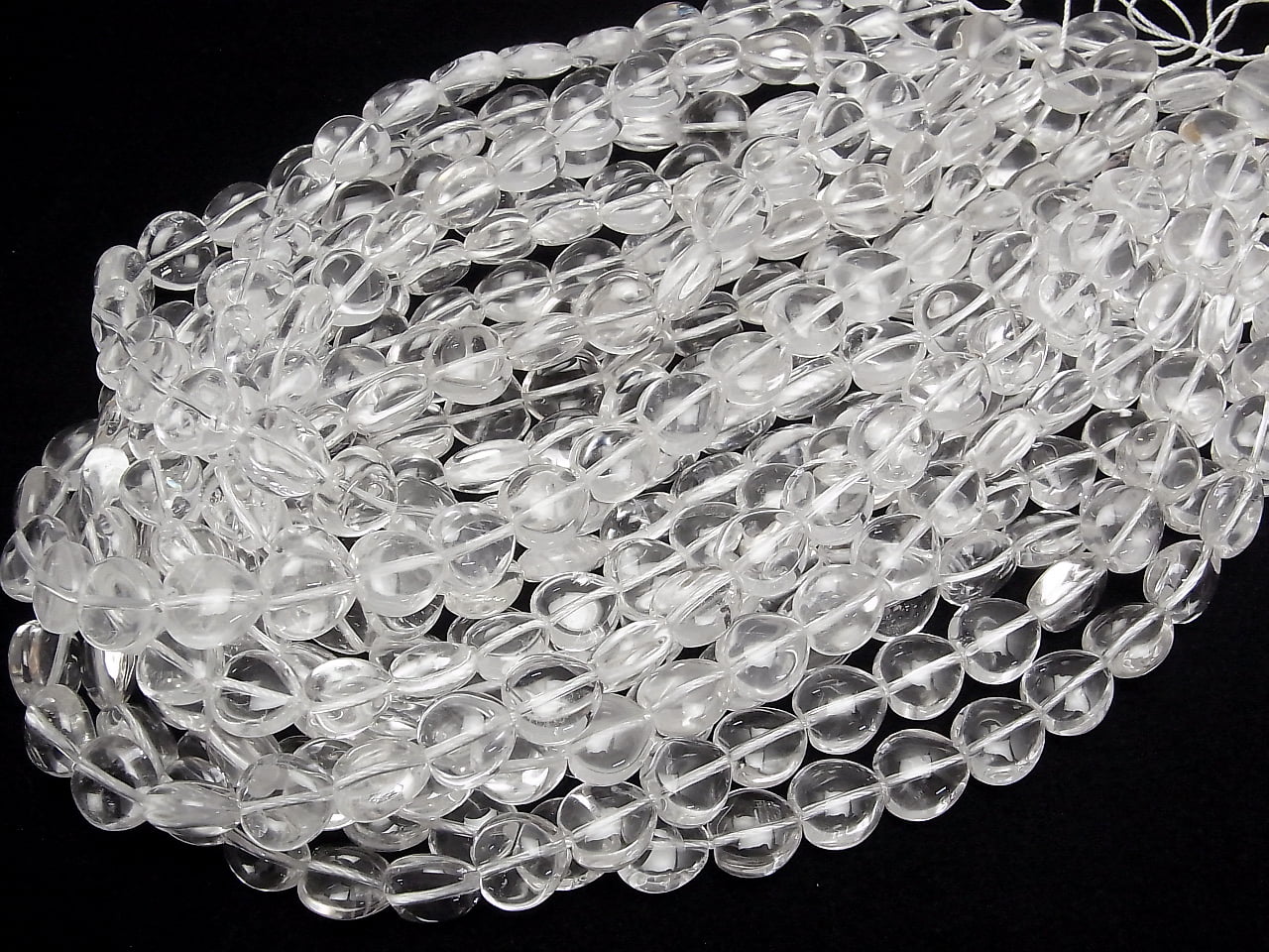 Quartz cristal AAA Cœur trou vertical 12x12mm 1/4 ou 1 fil de perles (env. 37cm)