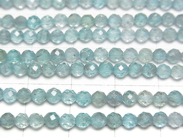 [Video]High Quality! Apatite AA Faceted Round 3mm 1strand beads (aprx.15inch/37cm)