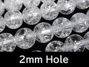 Cracked Crystal Gemstone Beads