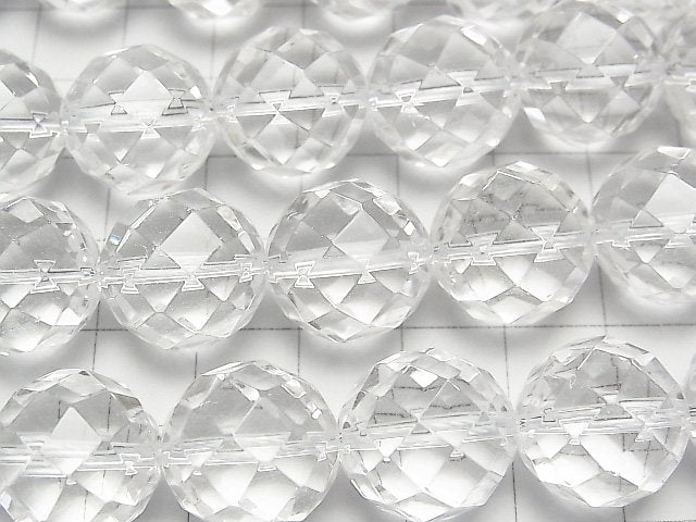 [Video] Crystal AAA 64Faceted Round 16mm 1/4 or 1strand beads (aprx.15inch/36cm)