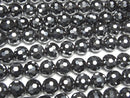 High Quality!  Hematite  128Faceted Round 10mm 1strand beads (aprx.15inch/37cm)