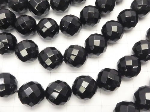 Onyx  64Faceted Round 14mm half or 1strand beads (aprx.14inch/34cm)