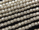 Karen Silver Rondelle Ornament, 3x3x3mm, 1/8" or 1-strand beads (approx. 23 inches/58 cm)