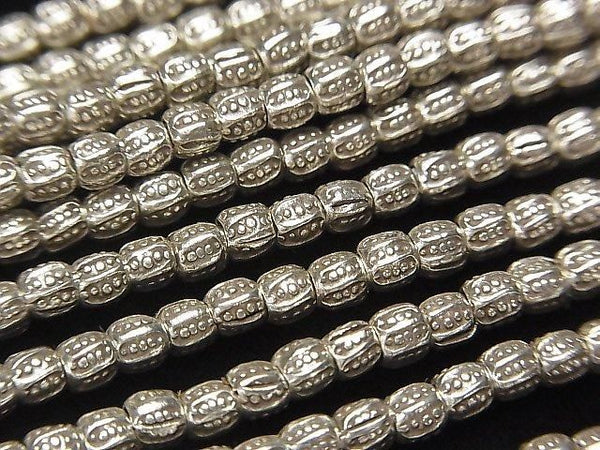 Karen Silver Rondelle Ornament, 3x3x3mm, 1/8" or 1-strand beads (approx. 23 inches/58 cm)
