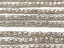 Karen Silver Rondelle Ornament, 3x3x3mm, 1/8" or 1-strand beads (approx. 23 inches/58 cm)