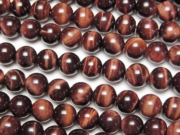 [Video] Red Tiger's Eye AAA Round 6mm 1strand beads (aprx.15inch/38cm)