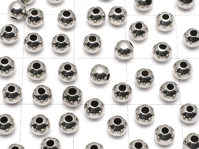 [K14 White Gold]Round [2mm][3mm][4mm]4pcs $4.19- !