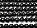 [Video] Onyx  64Faceted Round 14mm half or 1strand beads (aprx.15inch/36cm)