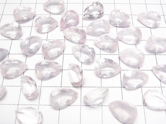 [Video]High Quality Rose Quartz AAA Loose stone Pear shape Faceted 14x10mm 1pc