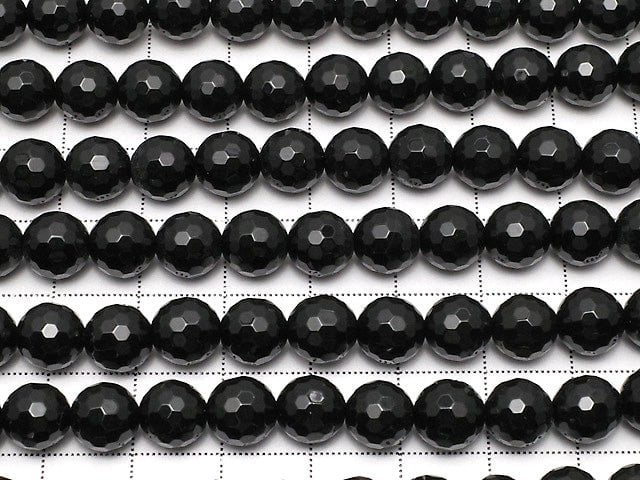 [Video] Onyx  128Faceted Round 8mm 1strand beads (aprx.15inch/37cm)