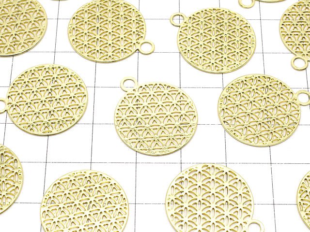 Metal Parts Holy Charm [Flower of Life] 23 x 20 Gold Color 1 pc $0.99!