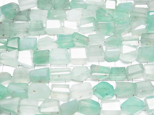 [Video] High Quality Aquaprase Faceted Nugget half or 1strand beads (aprx.15inch/38cm)
