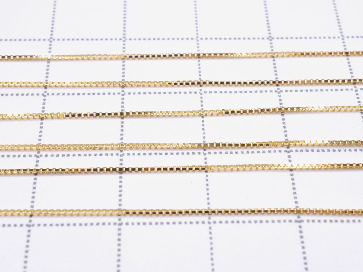 Silber 925 Venezianerkette mit Schieberegler 0.5mm 18KGP [45cm] Halskette 1 Stück