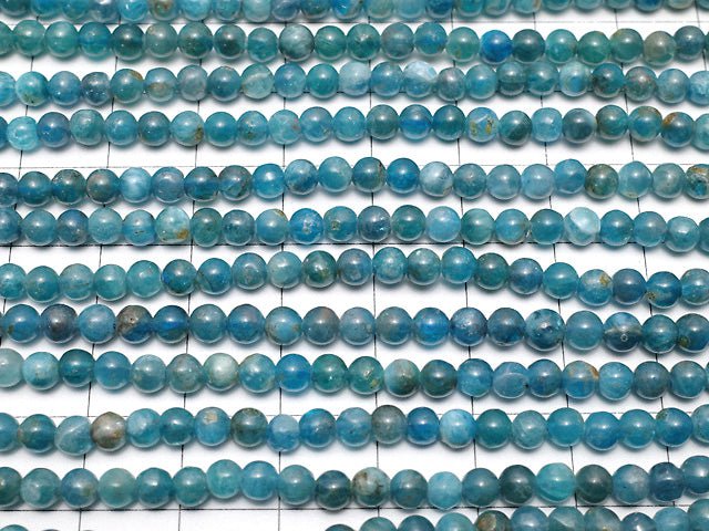 [Video]Blue Apatite AA Round 4mm 1strand beads (aprx.15inch/37cm)