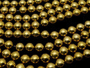 Magnetic! 1strand $4.79! Hematite Round 8mm gold coating 1strand beads (aprx.15inch / 36cm)