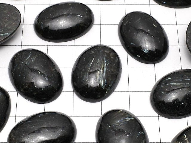 [Video] Nuummite  Oval  Cabochon 25x18mm 1pc $5.79!
