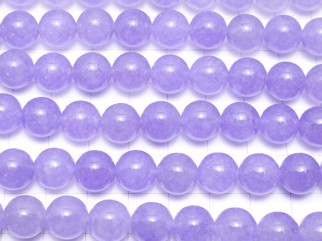 Purple Color Jade (Clear Type) Round 10mm 1strand beads (aprx.15inch / 37cm)