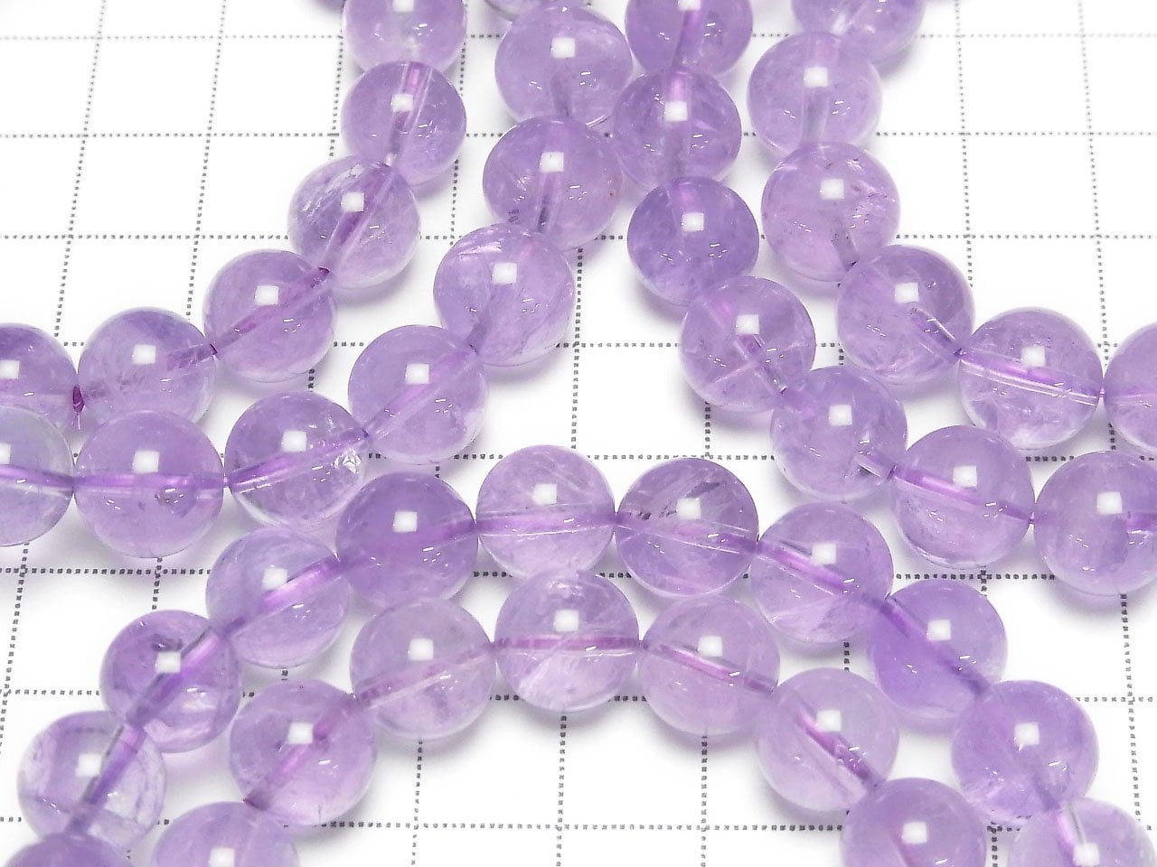 Lavender Amethyst AAA- Round 10mm Bracelet