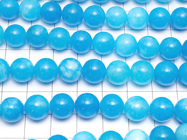 Blue Jade Round 10mm 1strand beads (aprx.15inch / 38cm)