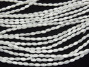 Mother of Pearl MOP White Rice 5x3x3mm 1strand beads (aprx.15inch / 37cm)