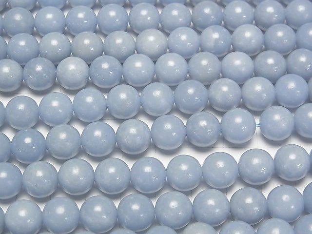 [Video] Angelite AAA Round 10mm half or 1strand beads (aprx.15inch/38cm)