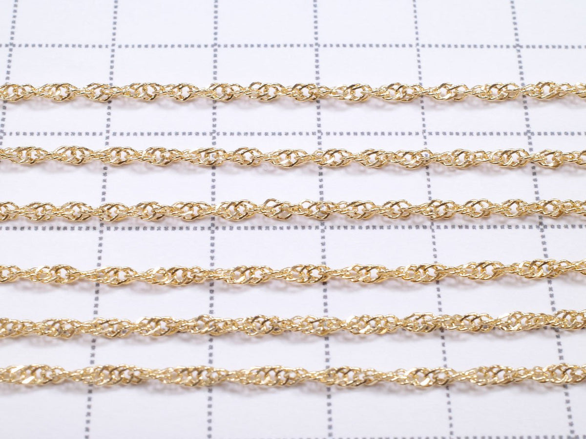 Chaîne Singapour 14 carats laminée or 1,8 mm [40 cm] Collier 1 pièce