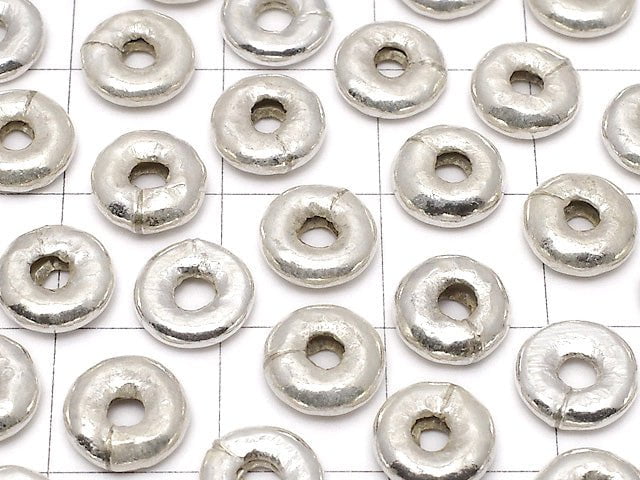 Karen Silver Roundel 7.5x7.5x2.5mm 2pcs