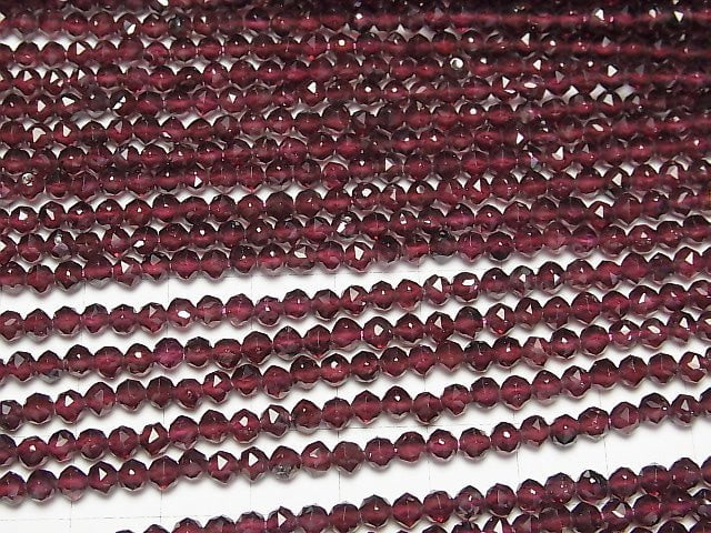 [Video] High Quality! Garnet AA++ Star Faceted Round 4mm 1strand beads (aprx.15inch / 36cm)