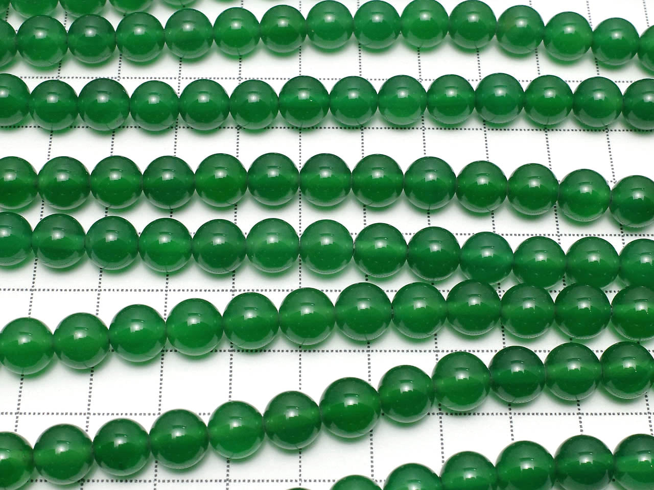 Onyx Vert AAA Rond 8mm 1 fil de perles (env. 38cm)