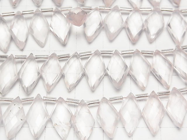 [Video] Rose Quartz AA++ Diamond Shape 1strand (12pcs)