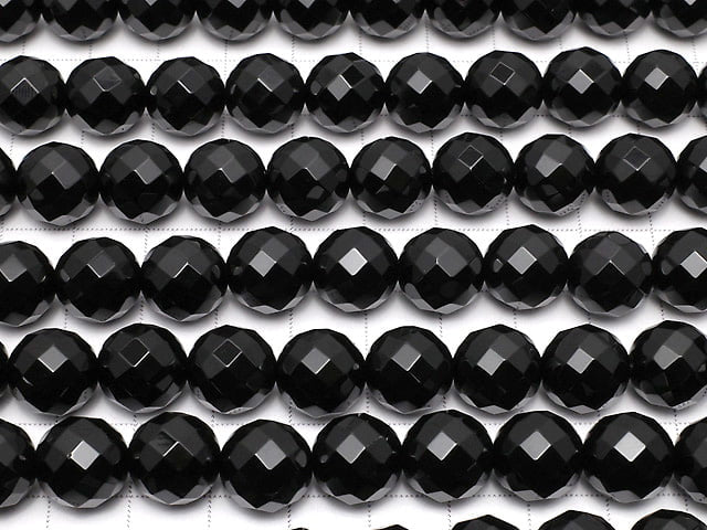 [Video] Onyx  64Faceted Round 12mm 1strand beads (aprx.15inch/36cm)
