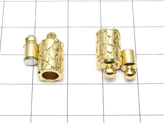 Metal parts Magnet type with Jump Ring Clasp 19x8x8 Gold color 1pair