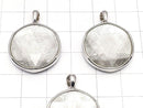 Meteorite (Muonionalusta ) Pendant  Both Side Finish 22mm Silver925