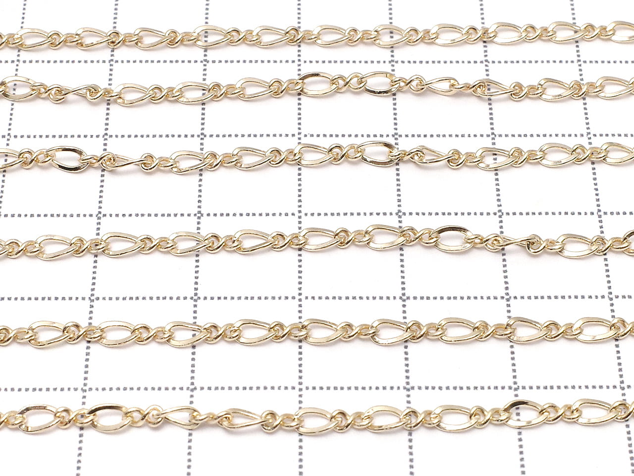 14KGF 費加洛鍊（長短鍊）3mm 麻花 10cm