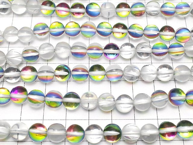 [Video]Rainbow Luna Flash Round 8mm 1strand beads (aprx.15inch/36cm)